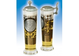 U.S. Army Column Glass with pewter lid